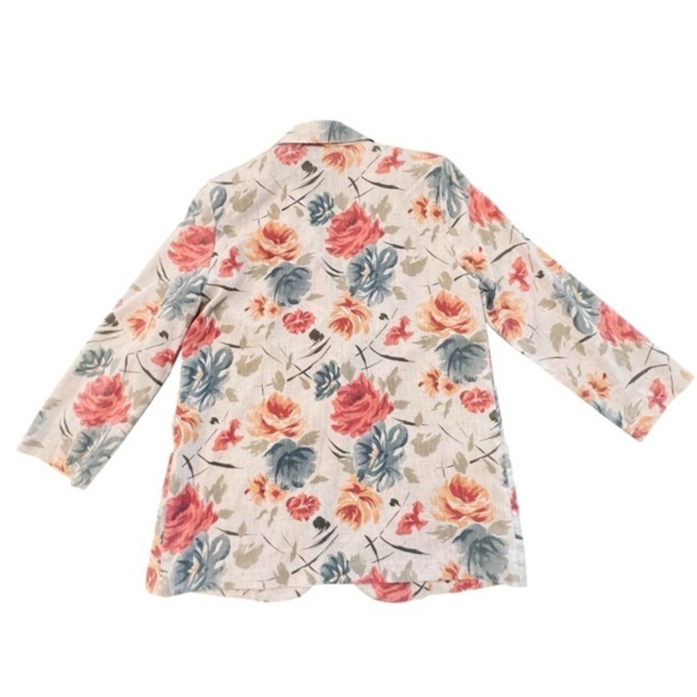 Vintage Bedford Fair Floral Blazer Jacket Long Sleeves Pockets Size 14 USA‎ Made - Picture 13 of 13